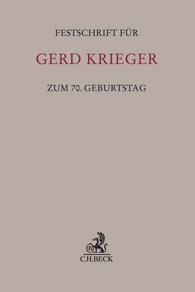 Hoffmann-Becking / Hommelhoff |  Festschrift für Gerd Krieger zum 70. Geburtstag | Buch |  Sack Fachmedien