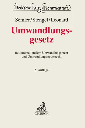 Semler / Stengel / Leonard |  Umwandlungsgesetz: UmwG | Buch |  Sack Fachmedien