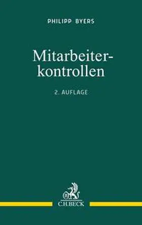 Byers |  Mitarbeiterkontrollen | Buch |  Sack Fachmedien