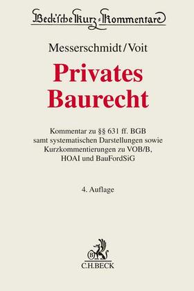 Voit / Messerschmidt |  Privates Baurecht | Buch |  Sack Fachmedien