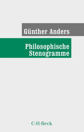 Anders |  Philosophische Stenogramme | Buch |  Sack Fachmedien