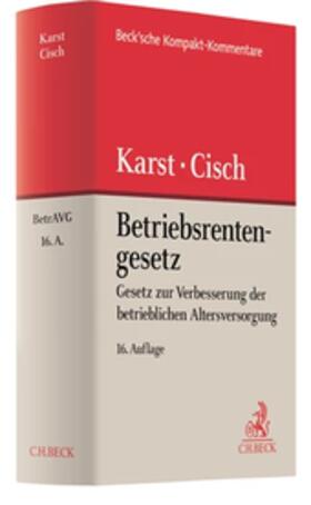 Karst / Cisch | Betriebsrentengesetz | Buch | 978-3-406-76319-9 | sack.de