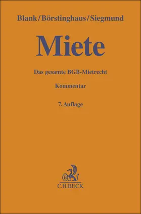 Blank / Börstinghaus / Siegmund | Miete | Buch | 978-3-406-76925-2 | sack.de
