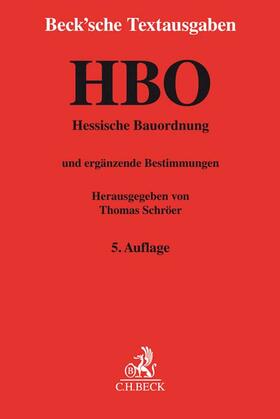 Schröer | Hessische Bauordnung: HBO | Buch | sack.de