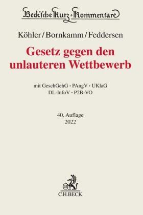 Köhler / Bornkamm / Feddersen | Gesetz gegen den unlauteren Wettbewerb: UWG | Buch | 978-3-406-77207-8 | sack.de