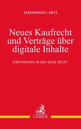 Staudinger / Artz | Neues Kaufrecht und Verträge über digitale Produkte | Buch | 978-3-406-77601-4 | sack.de