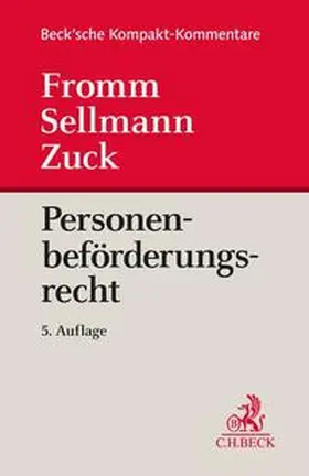 Fromm / Sellmann / Zuck |  Personenbeförderungsrecht | Buch |  Sack Fachmedien