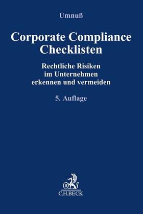 Umnuß | Corporate Compliance Checklisten | Buch | 978-3-406-78575-7 | sack.de