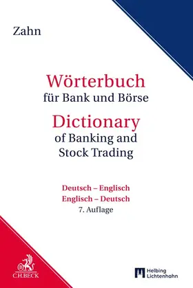 Zahn |  Wörterbuch für Bank und Börse | Buch |  Sack Fachmedien