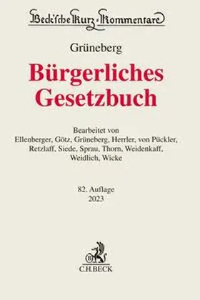 Grüneberg | Bürgerliches Gesetzbuch: BGB | Buch | sack.de
