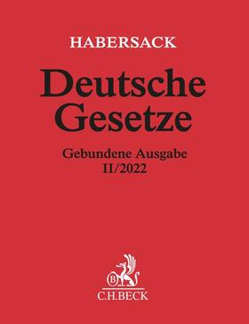 Habersack  | Deutsche Gesetze Gebundene Ausgabe II/2022 | Buch | 978-3-406-78942-7 | sack.de
