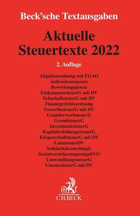 Aktuelle Steuertexte 2022 | Buch | 978-3-406-79283-0 | sack.de