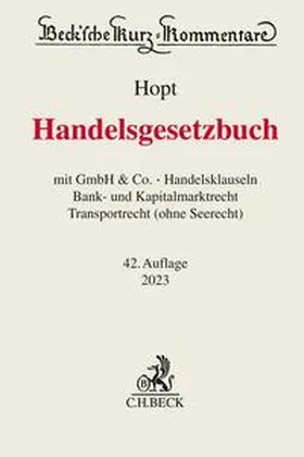Hopt  |  Handelsgesetzbuch: HGB | Buch |  Sack Fachmedien