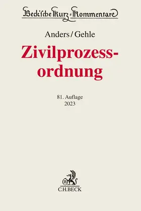 Anders / Gehle | Zivilprozessordnung: ZPO | Buch | 978-3-406-79364-6 | sack.de
