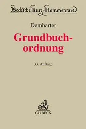 Demharter |  Grundbuchordnung: GBO | Buch |  Sack Fachmedien