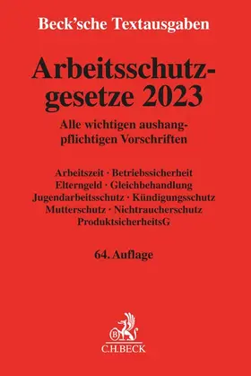  Arbeitsschutzgesetze 2023 | Buch |  Sack Fachmedien