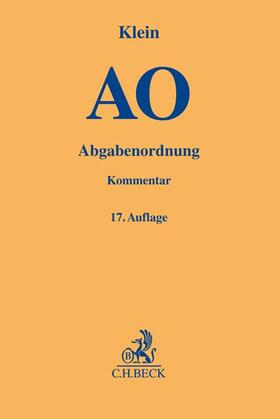 Klein | Abgabenordnung: AO | Buch | 978-3-406-80150-1 | sack.de