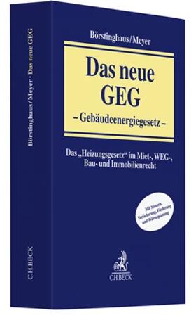 Börstinghaus / Meyer | Das neue GEG - Gebäudeenergiegesetz | Buch | 978-3-406-81180-7 | sack.de