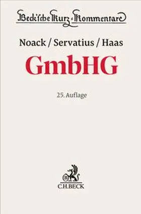  Gesetz betreffend die Gesellschaften mit beschränkter Haftung. GmbHG | Buch |  Sack Fachmedien