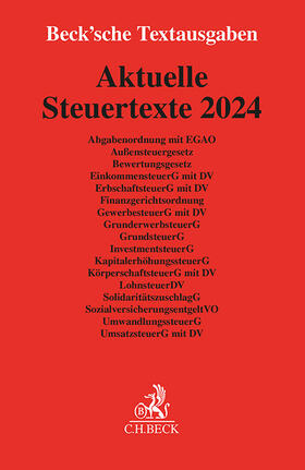Aktuelle Steuertexte 2024 | Buch | 978-3-406-81535-5 | sack.de