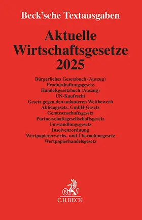  Aktuelle Wirtschaftsgesetze 2025 | Buch |  Sack Fachmedien