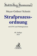 Meyer-Goßner / Schmitt |  Strafprozessordnung: StPO  | Buch |  Sack Fachmedien