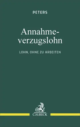 Peters |  Annahmeverzugslohn | Buch |  Sack Fachmedien
