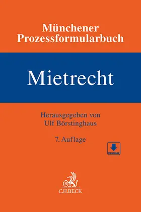 Börstinghaus | Münchener Prozessformularbuch Bd. 1: Mietrecht | Buch | 978-3-406-83151-5 | sack.de