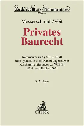 Messerschmidt / Voit |  Privates Baurecht | Buch |  Sack Fachmedien