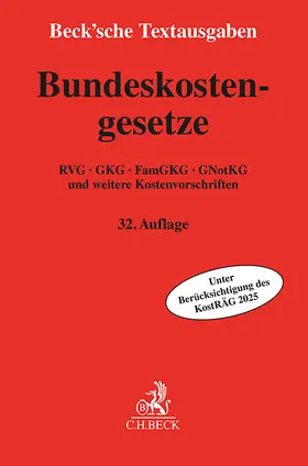 Bundeskostengesetze | Buch | 978-3-406-83238-3 | sack.de