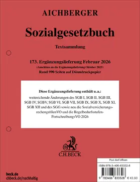 Sozialgesetzbuch  173. Ergänzungslieferung | Loseblattwerk | www.sack.de