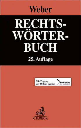 Weber |  Rechtswörterbuch | Buch |  Sack Fachmedien