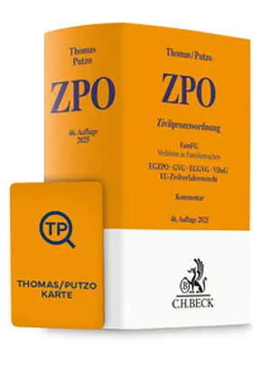 Thomas / Putzo  | Thomas, H: Thomas/Putzo ZPO Chat-Book 2025 | Medienkombination | 978-3-406-83700-5 | sack.de