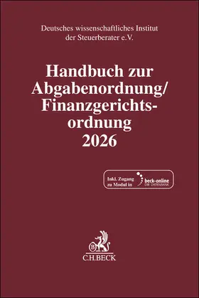  Handbuch zur Abgabenordnung / Finanzgerichtsordnung 2026. AO / FGO 2026 | Buch |  Sack Fachmedien