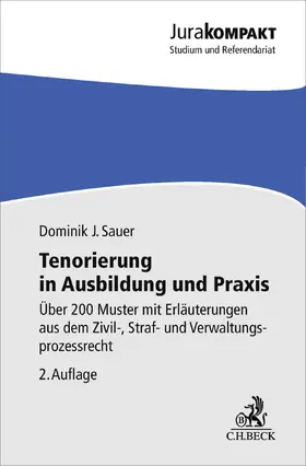 Sauer |  Tenorierung in Ausbildung und Praxis | Buch |  Sack Fachmedien