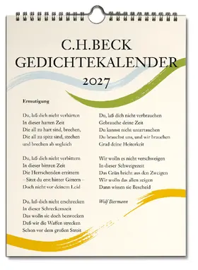 Petersdorff |  C.H. Beck Gedichtekalender | Sonstiges |  Sack Fachmedien