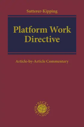 Sutterer-Kipping |  Platform Work Directive | Buch |  Sack Fachmedien