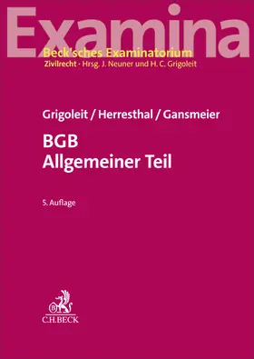 Grigoleit / Herresthal / Gansmeier |  BGB Allgemeiner Teil | Buch |  Sack Fachmedien