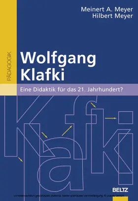 Meyer |  Wolfgang Klafki | eBook | Sack Fachmedien