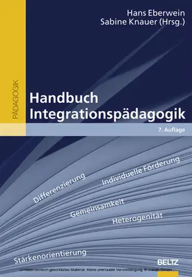 Eberwein / Knauer |  Handbuch Integrationspädagogik | eBook | Sack Fachmedien