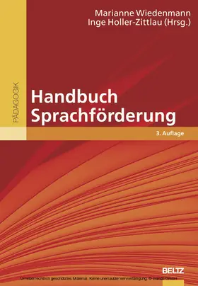 Wiedenmann / Holler-Zittlau | Handbuch Sprachförderung | E-Book | sack.de