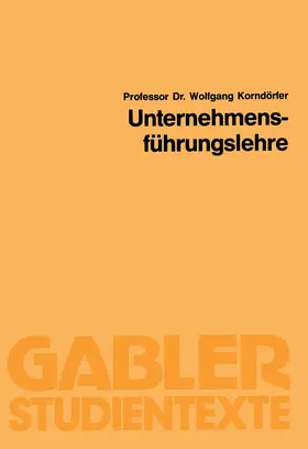 Korndörfer |  Unternehmensführungslehre | Buch |  Sack Fachmedien