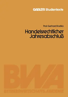 Kostka |  Handelsrechtlicher Jahresabschluß | Buch |  Sack Fachmedien