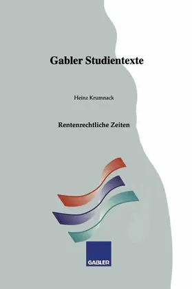 Krumnack |  Krumnack, H: Rentenrechtliche Zeiten | Buch |  Sack Fachmedien