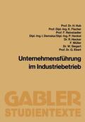 Hub |  Hub, H: Unternehmensführung im Industriebetrieb | Buch |  Sack Fachmedien
