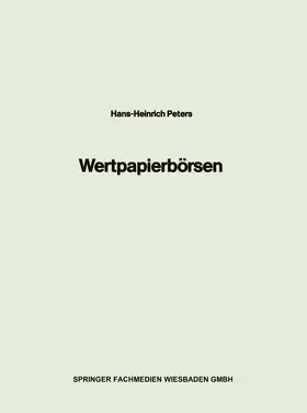 Peters |  Wertpapierbörsen | Buch |  Sack Fachmedien