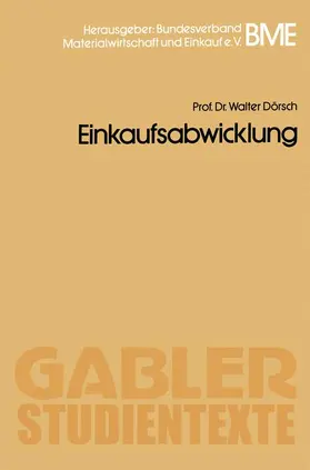 Dörsch | Einkaufsabwicklung | Buch | 978-3-409-01737-4 | sack.de