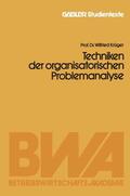 Krüger |  Techniken der organisatorischen Problemanalyse | Buch |  Sack Fachmedien