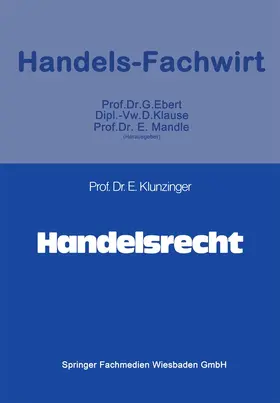 Klunzinger | Handelsrecht | Buch | 978-3-409-02158-6 | www.sack.de