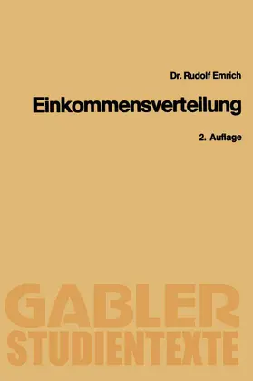 Emrich |  Theorie der Einkommensverteilung | Buch |  Sack Fachmedien